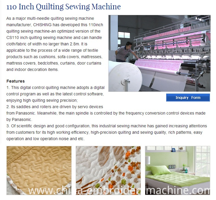 CS110 Multi Needle Industrial Comforter Manufacturing Quilting Sewing Machine